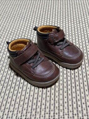 Carter's Brown Leather Baby Strap Boots